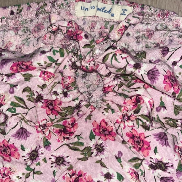 Pink flower cropped top - Picture 2 of 4